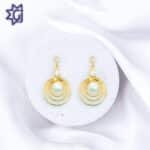 CZ Drop Earrings Pearl