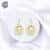 CZ Drop Earrings Pearl