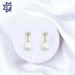 Button Pearls Earrings