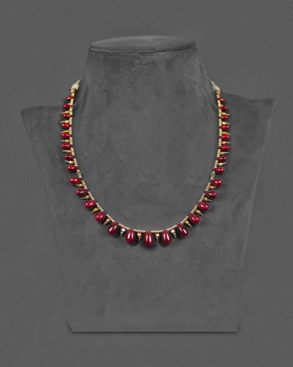 Natural Ruby Drops Necklace