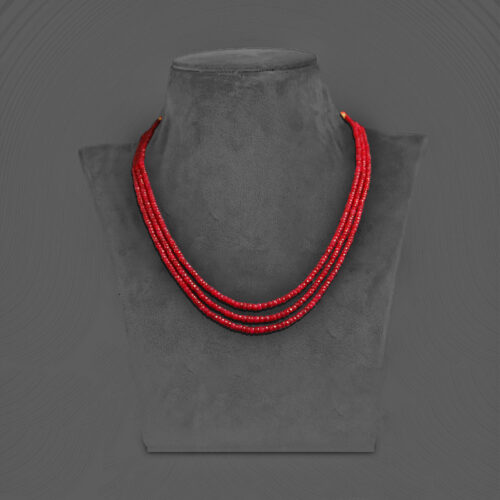 Natural 3line Ruby Necklace sets