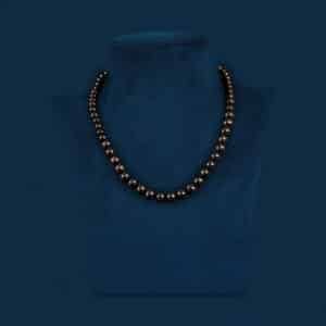 Black pearls necklace set