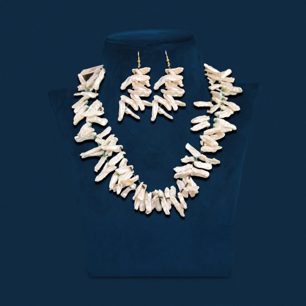 Mother Of Pearl Beaded Necklace