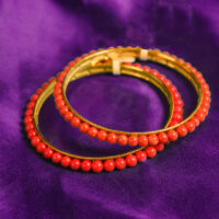 Single Line coral Bangle