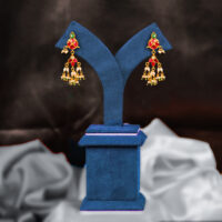 925 Silver Kundan Drops Earrings