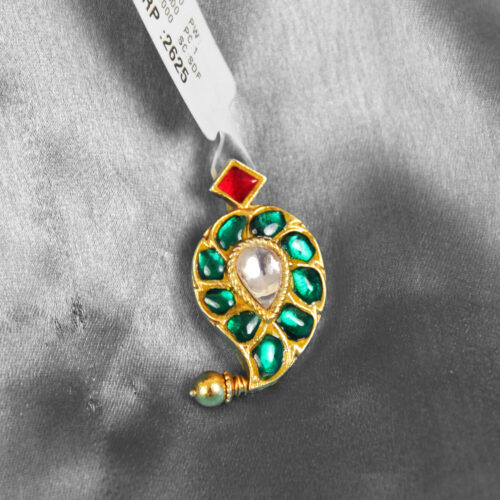 925 silver kundan pendant