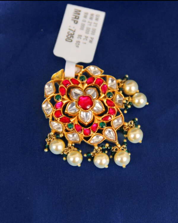 925 silver kundan locket